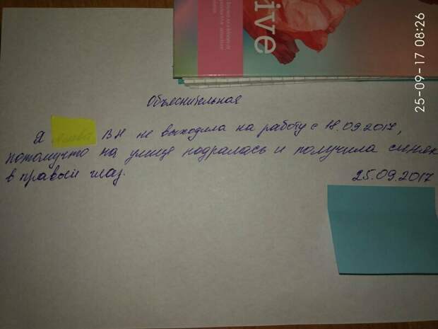 Накосячил? Пиши объяснительную!