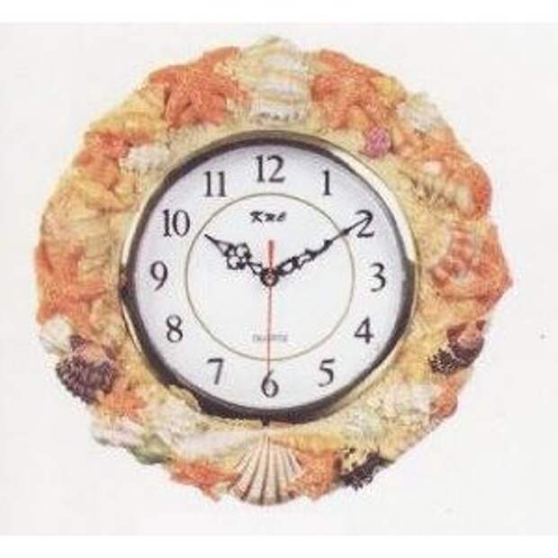 Часы с ракушками
