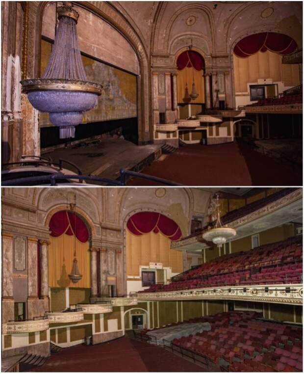 Заброшенное дворцовое пространство лишь отдаленно напоминает о популярности кинотеатра (Clay Theater, Новый Орлеан). Заброшенное дворцовое пространство лишь отдаленно напоминает о популярности кинотеатра (Clay Theater, Новый Орлеан).