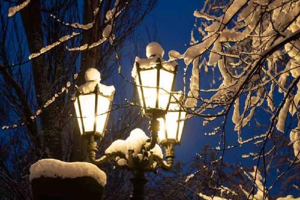 Зимний вечерний Донецк. 2008 год