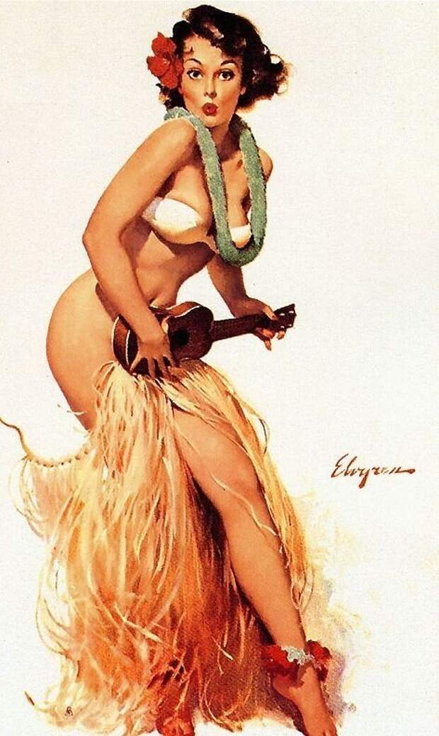Яркие pin-up работы от художника Джила Элвгрена
