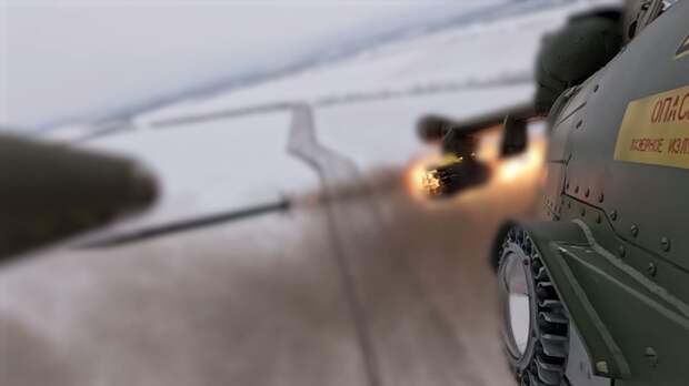 Экипаж Ми-28НМ поразил украинский опорный пункт в зоне спецоперации