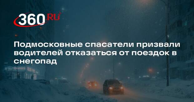 Подмосковные спасатели призвали водителей отказаться от поездок в снегопад