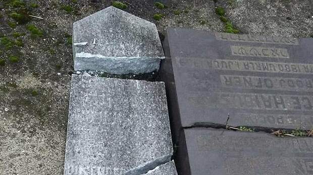 Вандализм на еврейском кладбище в Сербии (Photo courtesy of Chabad House in Serbia)