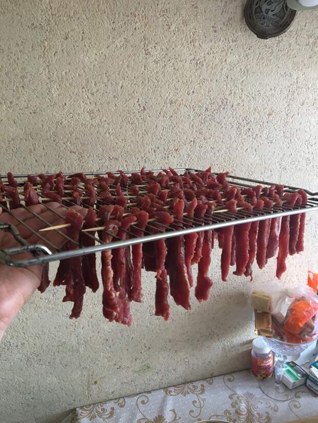Сушеное мясо говядина, закуска к пиву, сушка