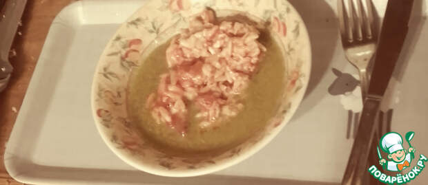 Орзо, запеченные с перцами, оливками, халуми