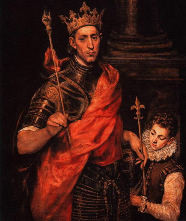 Эль Греко. Святой Людовик, король Франции, и паж