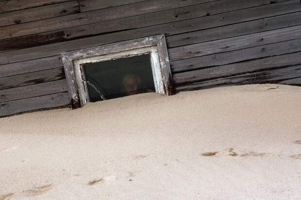 Русское село, заживо погребенное под песчаными дюнами Шойна, песок, село