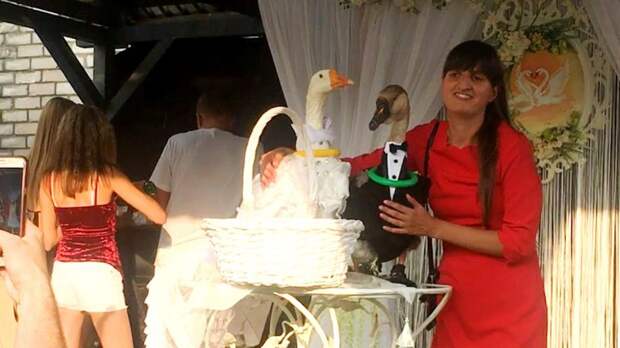 В Минске сыграли свадьбу двух гусей 