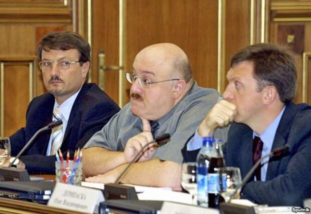 Герман Греф, Каха Бендукидзе, Олег Дерипаска (слева направо)