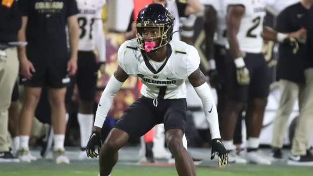 Colorado cornerback Cormani McClain reacts during a play.