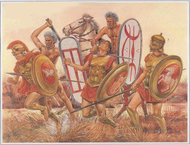 Галлы побеждают римлян в битве при Аллии в 387 году до н.э. - Кельты: первые столкновения с Римом | Военно-исторический портал Warspot.ru
