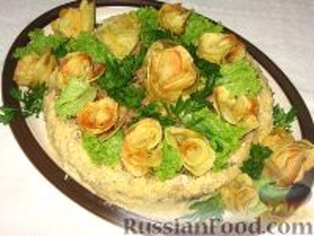 Фото к рецепту: Картофельный торт с мясным фаршем