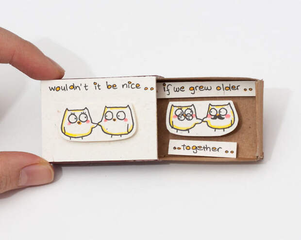 Surprise Messages Hidden In Little Matchboxes