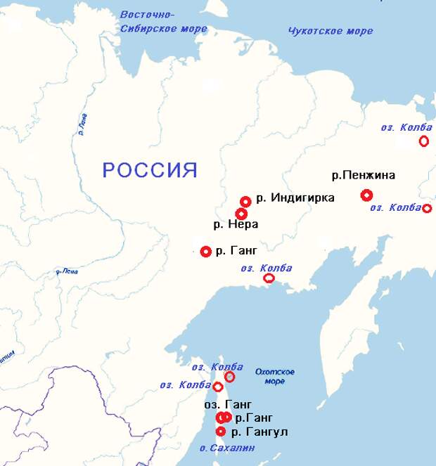 Карта Дальнего Востока России