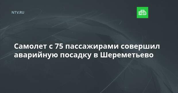 Самолет с 75 пассажирами совершил аварийную посадку в Шереметьево