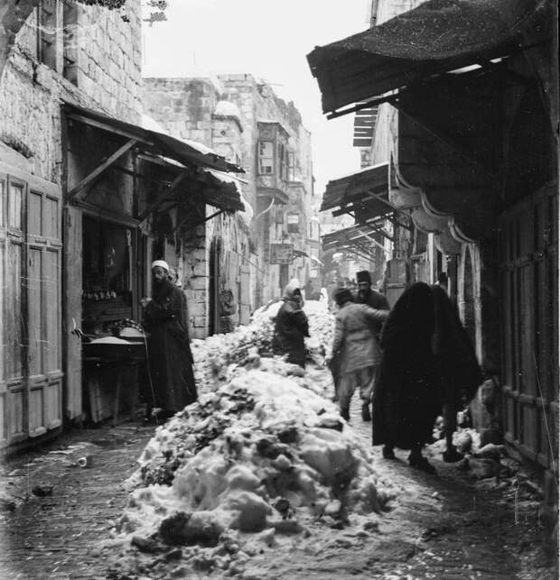 Иерусалим в снежных завалах: редкие фото 1921 года
