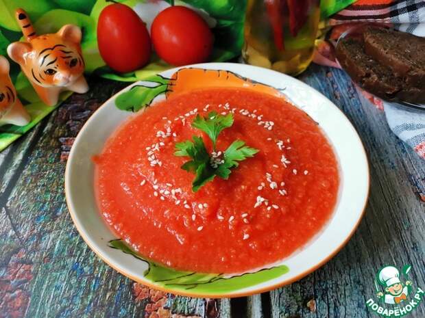 Морковно-томатный суп-пюре
