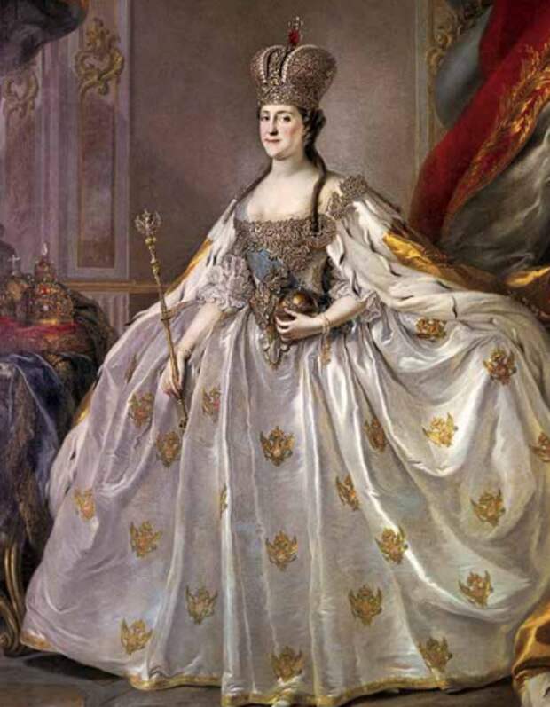 Екатерина Великая в день своей коронации. 