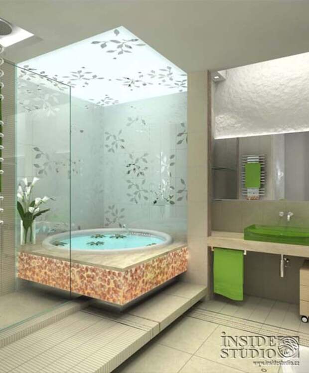 Дизайн интерьера квартиры 123 m2. Ванная комната. Ванная