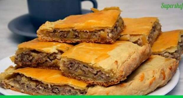 Мясной пирог за 10 минут!