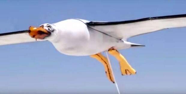 робот-чайка гадит кремом, чайка гадит солнцезащитным кремом, робот чайка от Nivea, реклама солнцезещитного крема Nivea