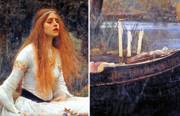 Уотерхаус «Леди из Шалот», 1888 (фрагменты) Уотерхаус «Леди из Шалот», 1888 (фрагменты)