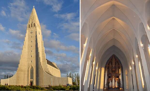 Самый высокий храм Hallgrimskirkja является одновременно приходской церковью и национальным святилищем в Исландии (Рейкьявик). 