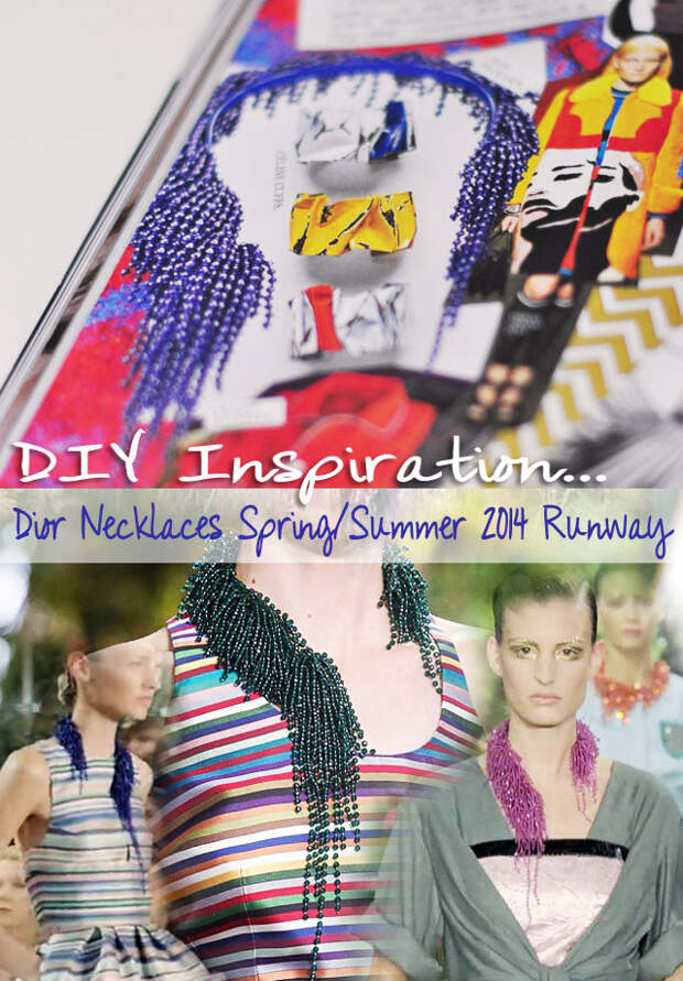 DIY вдохновение Dior колье 2014 сс