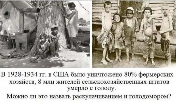 В Европе и США тоже свирепствовал голодомор