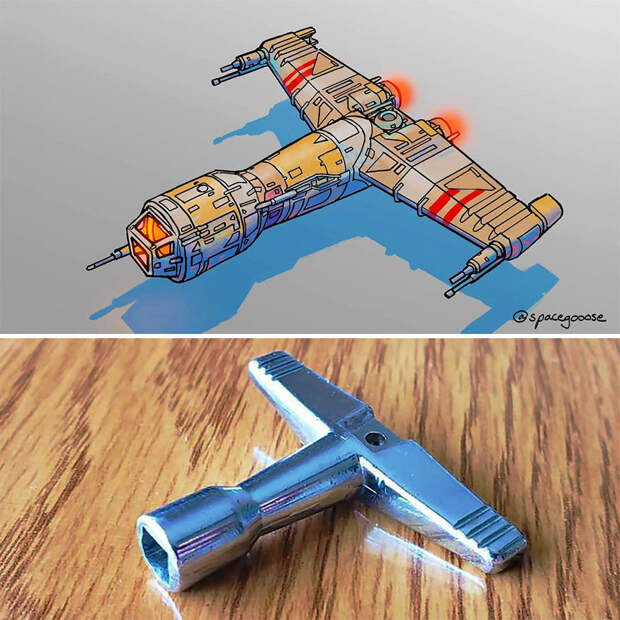 Космические корабли, вдохновлённые повседневными предметами