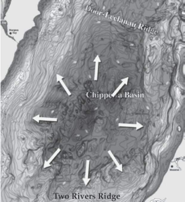 A potential impact location: the Chippewa Basin in Lake Michigan