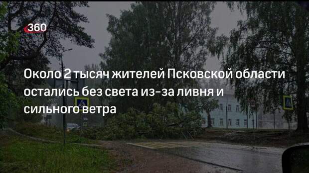Около 2 тысяч жителей Псковской области остались без света из-за ливня и сильного ветра