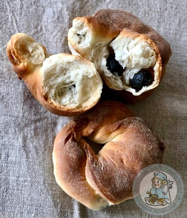 Булочки с оливками по-гречески (элиопитес) Еда, Рецепт, Оливки, Длиннопост, Булочки
