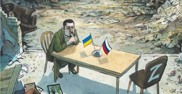 Украине нужно начать мирные переговоры с Россией и заключить договор о прекращении огня хотя...