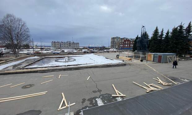 В Архангельске началось строительство фонтана со звуком и светом