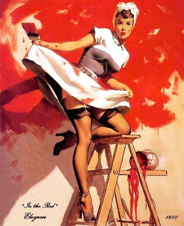 Яркие pin-up работы от художника Джила Элвгрена