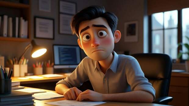 Уставший работник / Изображение сгенерировано YandexGPT 5 Pro / amic.ru