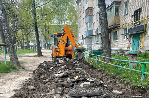 ﻿В Щекино начались ремонтные работы в дворовых территориях
