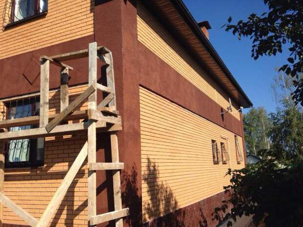 Косметический ремонт фасада дома, утепление загородного дома