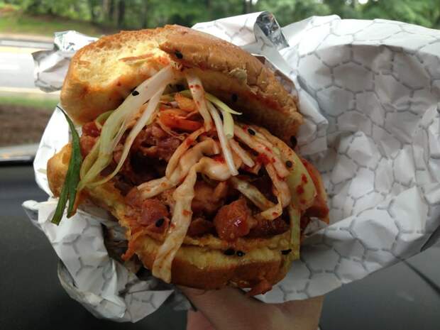Spicy Korean Pork Sandwich | Heirloom Market BBQ Spicy Korean Pork Sandwich | Heirloom Market BBQ