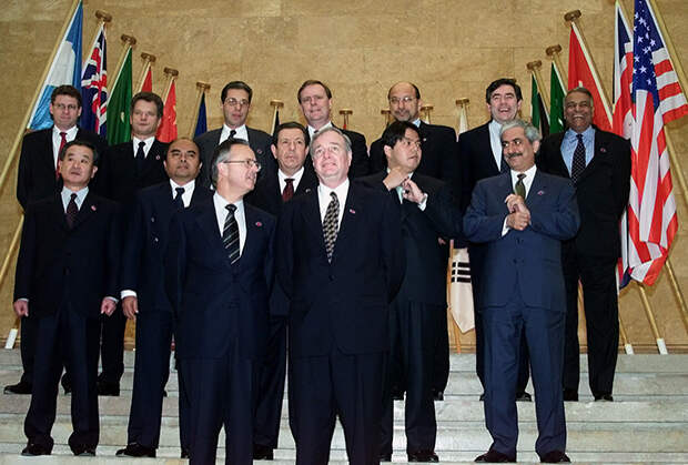 Министры финансов стран G20 на конференции в Берлине, декабрь 1999 года