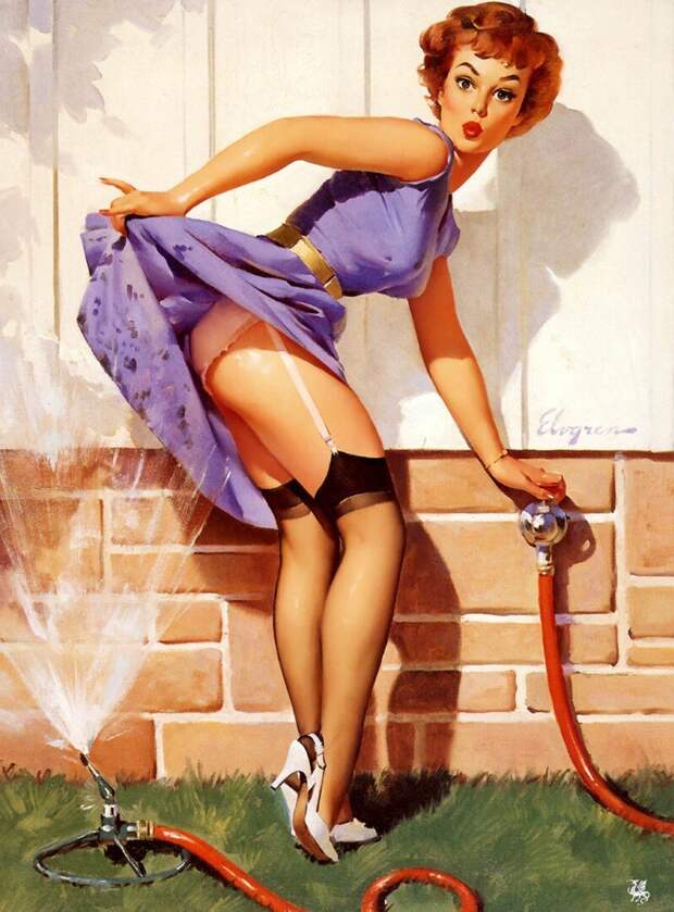 Яркие pin-up работы от художника Джила Элвгрена