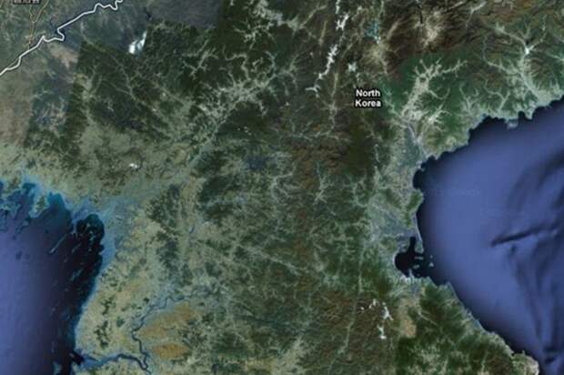 6. Северной Кореи на Google Maps просто не существует google, google maps, интересно, карта google, неизвестные, таинственные места, что это