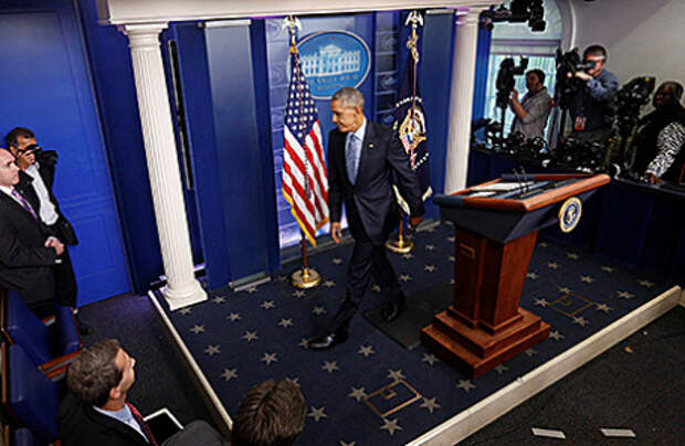 Барак Обама на заключительной пресс-конференции на посту президента США.