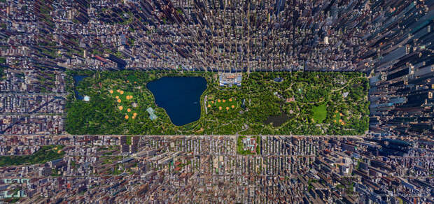 25. Центральный парк - Нью-Йорк, США аэрофото, аэрофотосъемка, города мира, с высоты птичьего полета