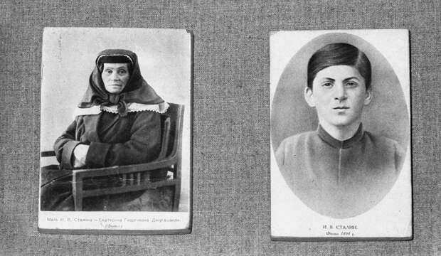 Слева – мать И.Сталина Екатерина Джугашвили, справа – 15-летний Сосо (уменьшительное от Иосифа) Джугашвили Слева – мать И.Сталина Екатерина Джугашвили, справа – 15-летний Сосо (уменьшительное от Иосифа) Джугашвили