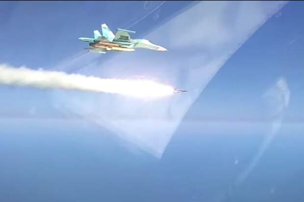 Как Су-34 выпускает ракету «Криптон»: боевые учения