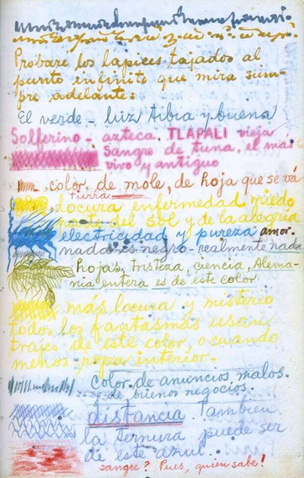 Frida Kahlo on the Meanings of the Colors