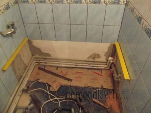 Установка стальной ванны